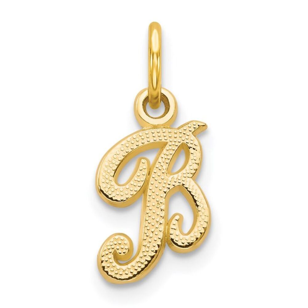 14k Yellow Gold Script Letter B Initial Charm - image 1